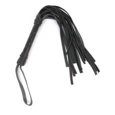 Батіг-флоггер Шкіряний з петлею на рукояті Notabu Чорний L робоча 24 см