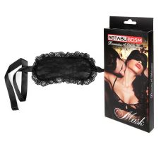 Маска на глаза с кружевом чёрная Notabu