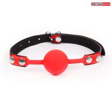 Кляп-шарик силиконовый для рта красный Notabu