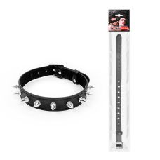 Ошейник черный с шипами для БДСМ-игр Notabu