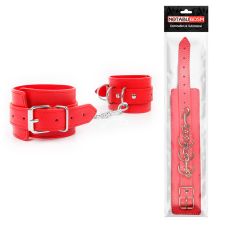 Оковы красные кожаные для БДСМ-игр Notabu