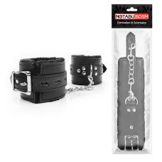 Оковы для фиксации рук кожаные черные для БДСМ Notabu