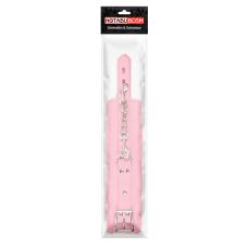 Оковы розовые кожаные с мехом для БДСМ-игр Notabu