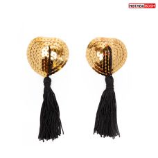 Пестиси на соски з грайливими пензликами золото Notabu