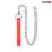 Повідець для нашийника з металевого ланцюжка червоний Notabu L 770мм