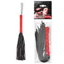 Батіг-флогер чорний з червоним руків'ям Notabu l ручки 160 мм L хвоста 240 мм