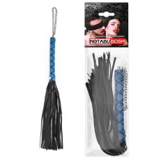 Батіг-флогер чорний з синім руків'ям Notabu l ручки 160 мм L хвоста 240 мм
