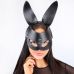 Маска для БДСМ ігор з вушками зайчика Колір Чорний Notabu