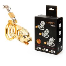 Пояс верности для члена золотистый дракон L 80 мм D насадки 34 мм D кольца 40 мм