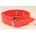 Нашийник БДСМ з екошкіри з регулюванням розміру і затискачі на соски з накладками Notabu червоний колір
