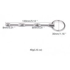 Уретральний стимулятор з хірургічної сталі (плуг) Notabu l робочої частини 110 мм d 8 мм