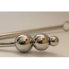 Крючок анальный металлический с шариками на конце БДСМ для фиксации Notabu D 19x30x35 мм 
