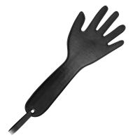 Шлёпалка рука с экокожи Notabu чёрная L 36 см W 14 см 