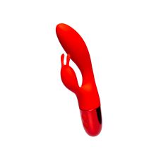 Кролик вібратор з горизонтальними рухами для точки G і з відростком для клітора червоний Every Night Toys