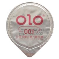 Ароматизовані ваніллю ультратонкі презервативи з гіалуроновою кислотою OLO BLUE Indian God 1 штука