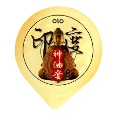 Ультратонкі презервативи з гіалуроновою кислотою пролонгуючим ефектом і точковою текстурою OLO GOLD Indian god oil 1 штука