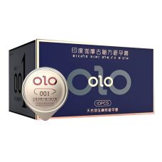 Ультратонкі презервативи з гіалуроновою кислотою та пролонгуючим ефектом OLO BLUE Indian God 10 штук