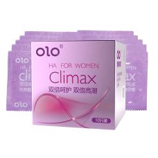 Латексные тонкие текстурированные презервативы с ароматом ванили OLO HA FOR WOMEN Climax 10 штук