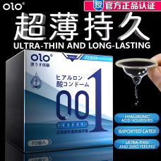 Латексні ультратонкі гладкі презервативи з натурального латексу OLO ZERO 001 Blue 10 штук