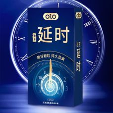 Ультратонкі презервативи з гіалуроновою кислотою пролонгуючим ефектом і точковою текстурою OLO Long Lasting Dots 10 штук