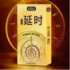 Ультратонкі текстуровані презервативи з гіалуроновою кислотою та пролонгуючим ефектом OLO Golden Love 10 штук