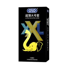 Латексні ультратонкі гладкі презервативи збільшеної ширини OLO XXL Ultrathin Extra Large 10 штук