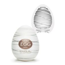 Мастурбатор яйцо без вибрации белого цвета Tenga Egg Silky