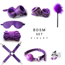 БДСМ набор для сексуальных игр Loving submission фиолетовый