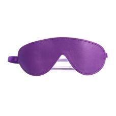 Маска на очі зі штучної шкіри фіолетового кольору Easy Life BDSM Desire Love in the dark