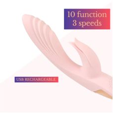 Стимулятор клітора та точки G пудрово бежевого кольору Sexy desires Kiss of desire