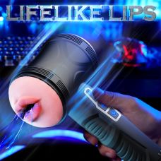 Мастурбатор в виде рта с вибрацией телесного цвета Sexy desires