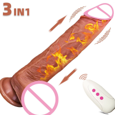 Вібратор реалістичний Wolf King, вібрація та ротація 10 режимів дистанційне керування