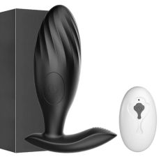 Анальна пробка з вібрацією ButBut anal plug із пультом дистанційного керування чорний