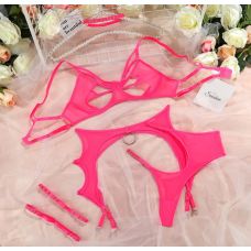 Сексуальна білизна яскраві рожеві Sexy desires Pink butterfly розмір S