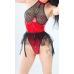 Комплект еротичної жіночої білизни червоний лак Sexy desires Flirting розмір М Комплект еротичної жіночої білизни червоний лак Sexy desires Flirting розмір М