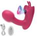 Вібратор метелик вагінальний і для клітора з вакуумною стимуляцією з пультом дистанційного керування Sexy desires Multifunctional butterfly