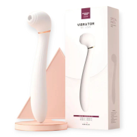 Вибромассажер Ванд с вакуумом и вибрацией цвет белый We love Desirable wand