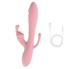 Вагинально клиторальный вибратор тройная стимуляция розового цвета Sexy desires Eros vibrator