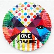 Рельєфний презерватив з латексу One Extreme Ribs 5 штук