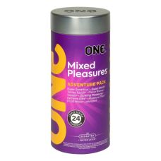 Презервативи з натурального латексу Змішані насолоди 8 різних стилів ONE Mixed Pleasures 24 штуки