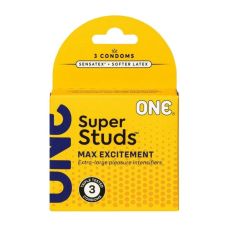 Презервативи з шипами рельєфні ONE Super Studs 3 штуки