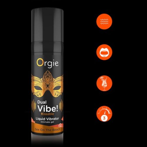 Жидкий вибратор Оральный лубрикант со вкусом коктейля Секс на пляже Orgie 15 мл 