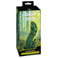 Фалоімітатор у фантазійному образі ящірки зеленого кольору Beasty Cocks Lizard Peak