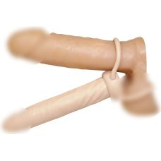 Кільце з дильдо для стимуляції анусу тілесного кольору You2Toy