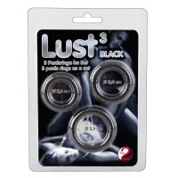 Набір ерекційних кілець на силіконові чорні член You2Toys Lust 3 штуки