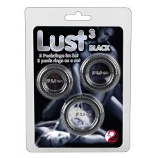 Набір ерекційних кілець на силіконові чорні член You2Toys Lust 3 штуки