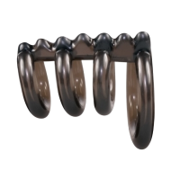 Насадка на член из четырех колец черного цвета Bad Kitty Cock4 rings