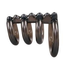 Насадка на член из четырех колец черного цвета Bad Kitty Cock4 rings