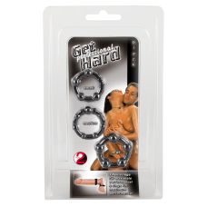 Набор эрекционных колец на член с различными пупырышками силиконовые черные You2Toys 3 штуки