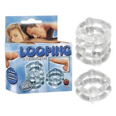 Набор эрекционных колец на член Манжета из соединенных колец прозрачного цвета You2Toys 2 штуки